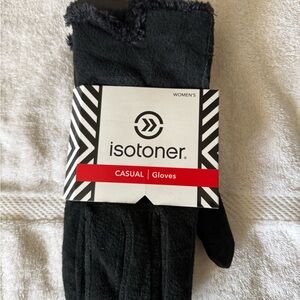 Isotoner Women’s Black Fleece Gloves